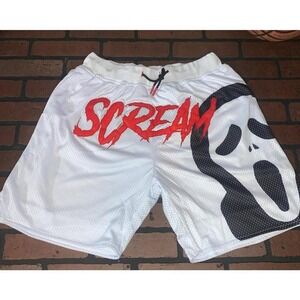 SCREAM White Headgear Classics Basketball‎ Shorts ~Never Worn~ S XL